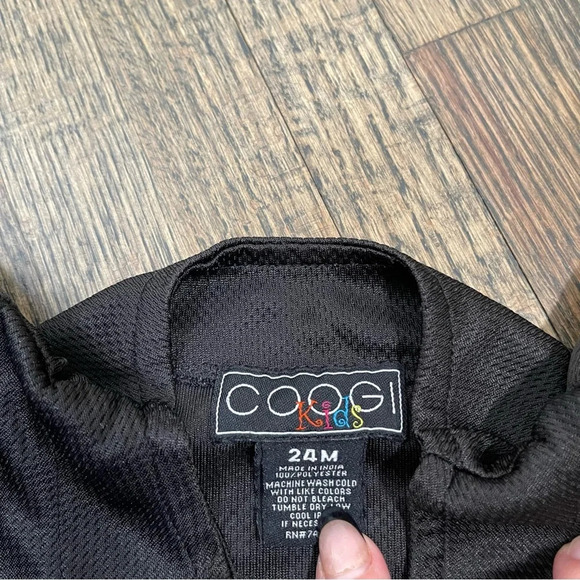 COOGI kids black baseball jersey style top size 24M - Picture 3 of 3